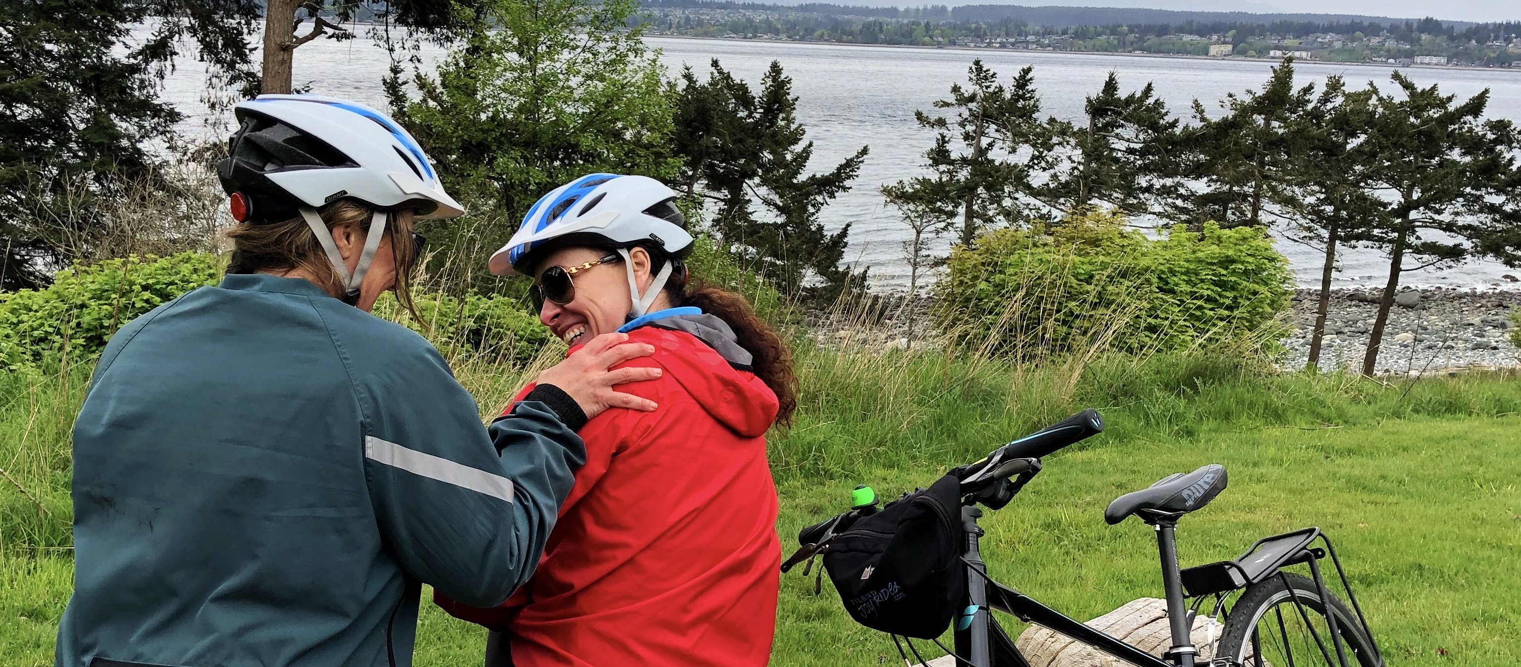 Friends bike tour Quadra Island 